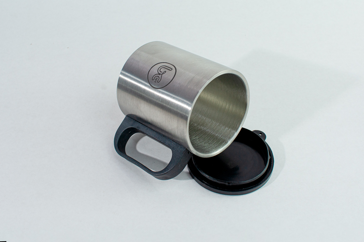 Caneca Inox 180ml Personalizada – Com Tampa e Alça de Plástico - Image 3