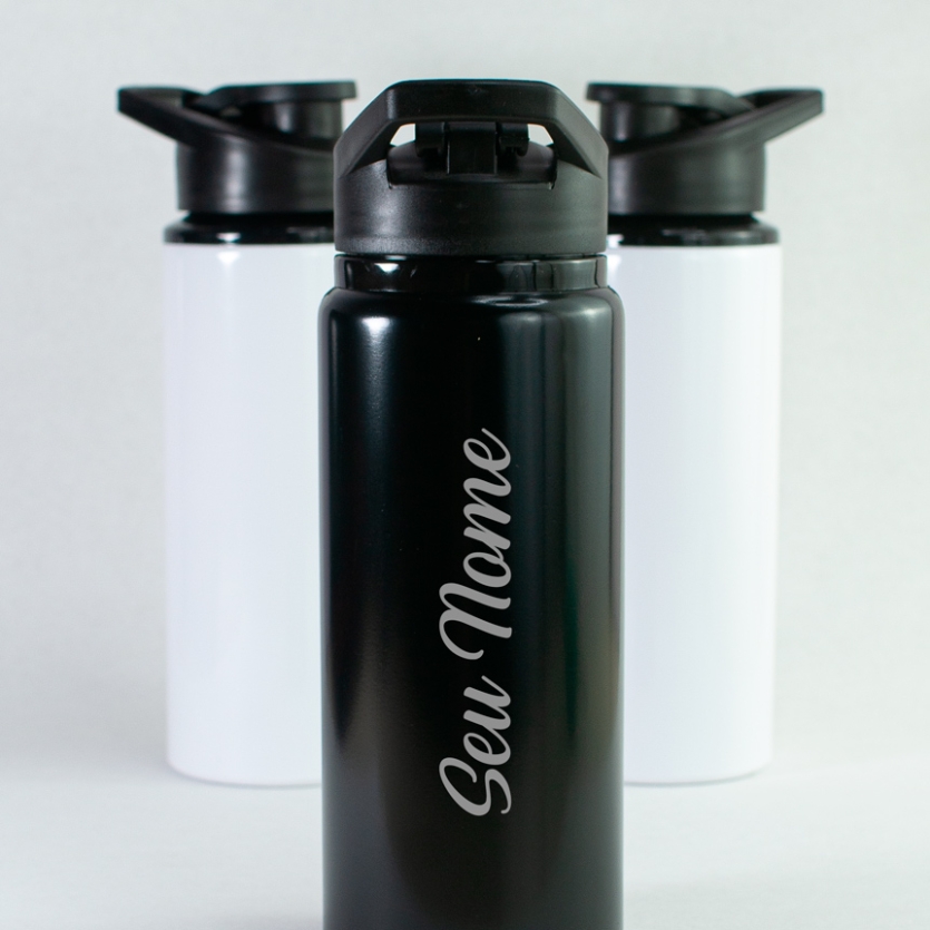 Garrafa Personalizada 600ml – Inox com Gravação a Laser