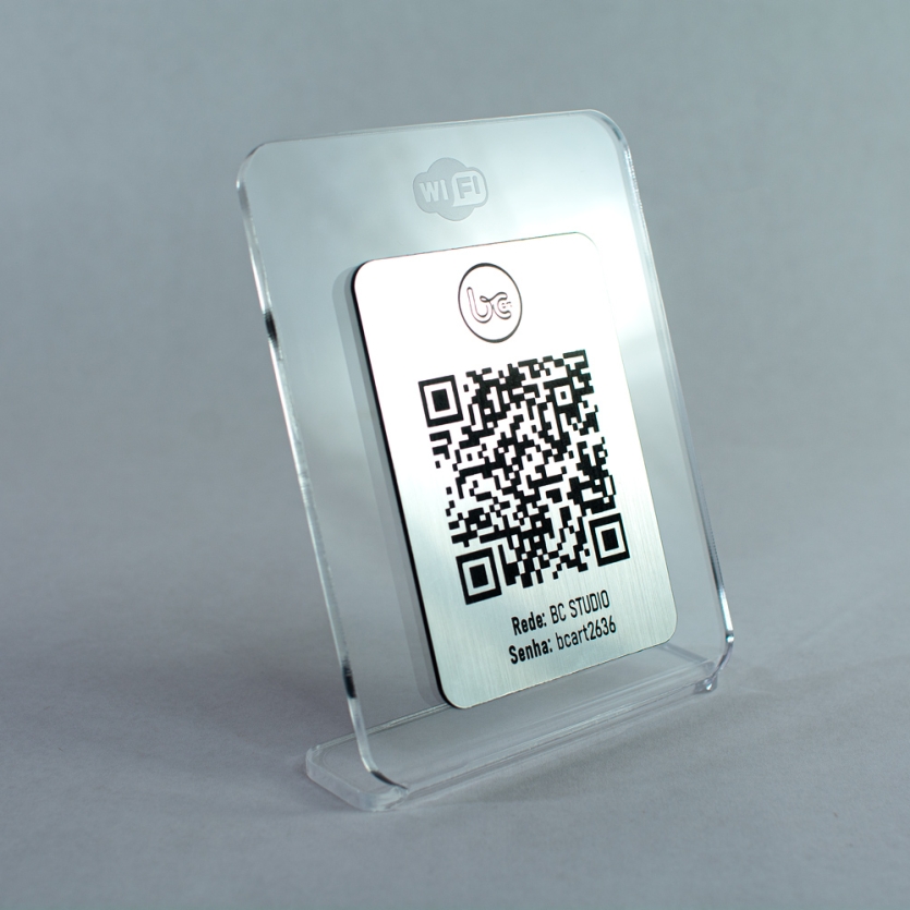 Placa 1 QR Code Wi-Fi